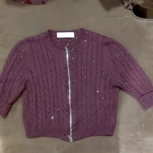 Cropped sweater Bruno Cucinelli with sparkles